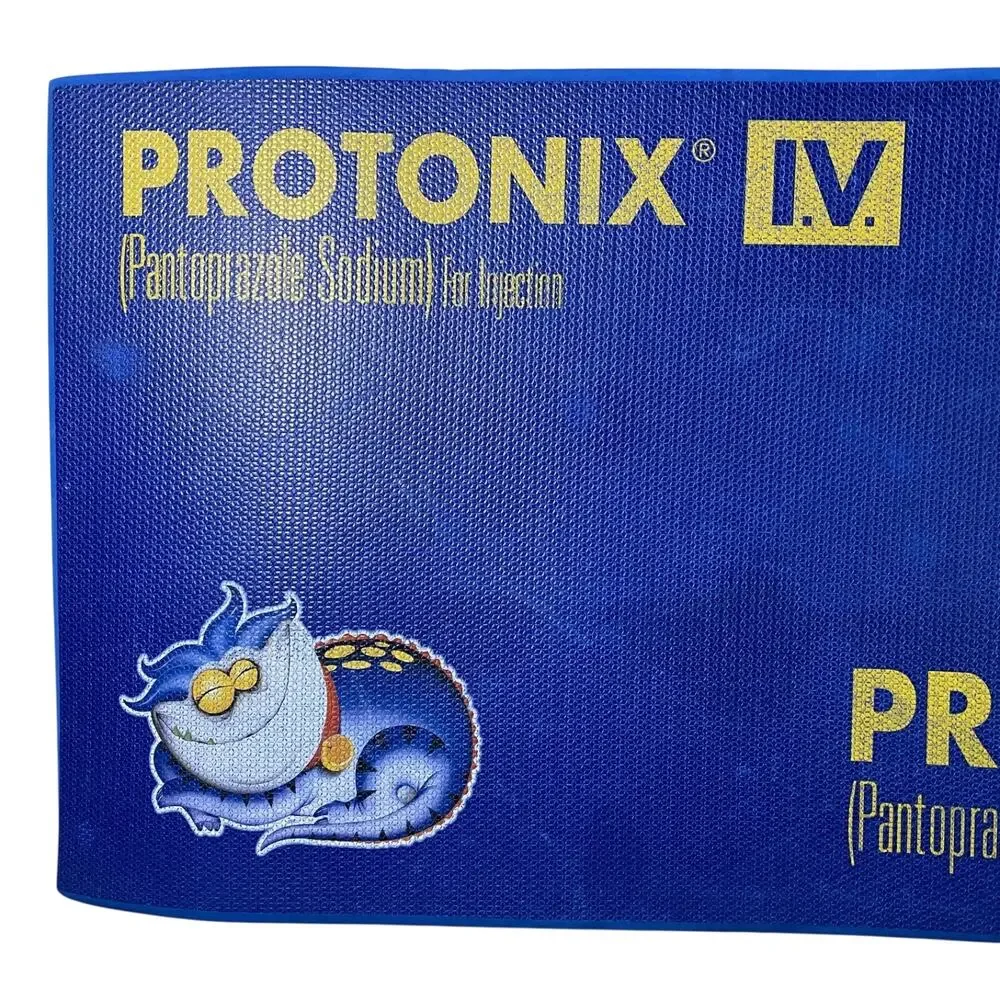 Vintage Protonix Pharmaceutical Drug Rep Blue Foam Floor Mat Pad 22 x 39